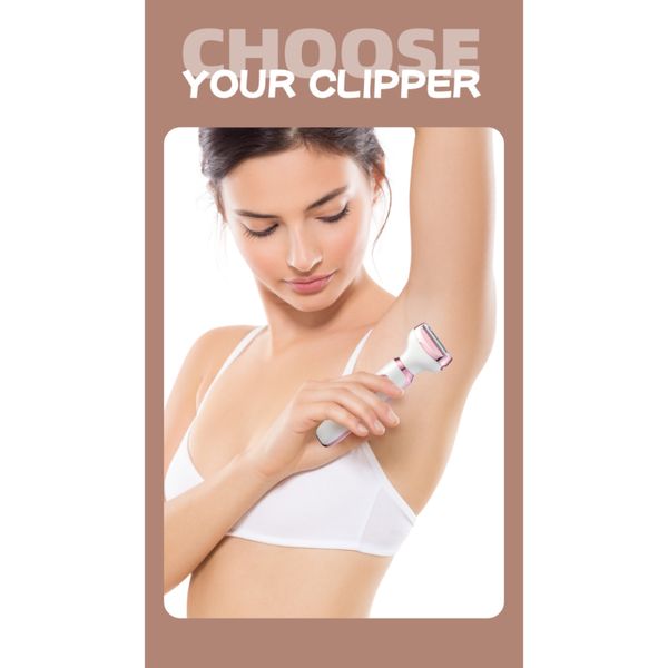 Elosung Women's 4 In 1 Electric Hair Removal Razor For Sensitive Areas Underarm Bikini Line & Body Grooming 3028 White Women's Razors