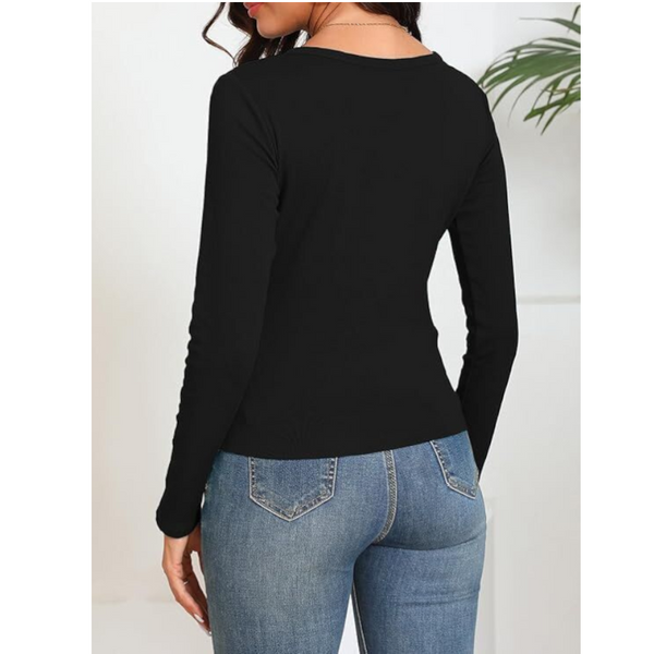 Br Apparel Women's Thermal Cotton Long Sleeve Spencer Top Underwear Black 10 12 Tops
