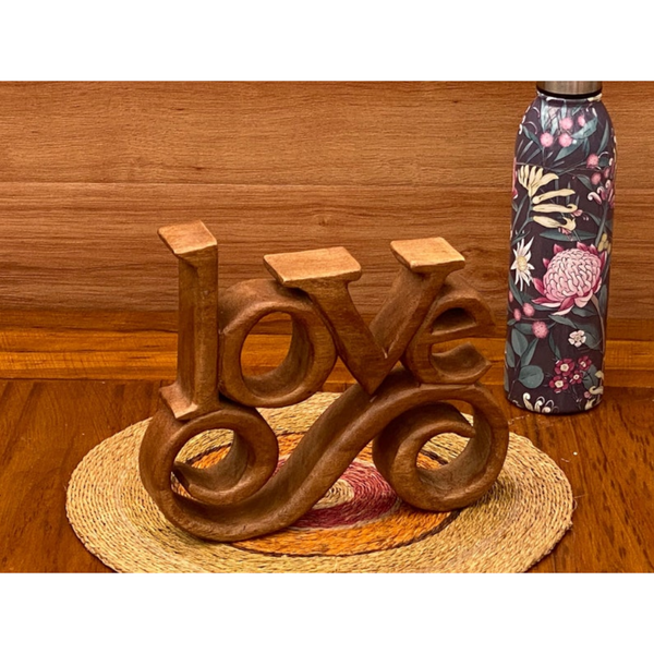 Carved Love Words Decoration 27Cm Long Plaques & Signs