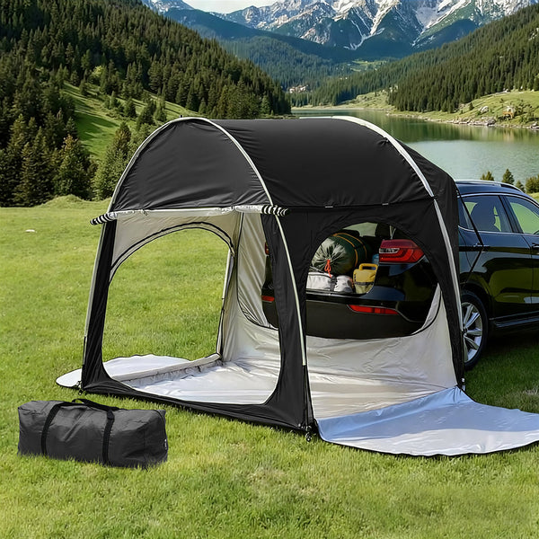 Weisshorn Camping Tent Car Suv Rear Hatchback Canopy Portable Outdoor Family Black Tents