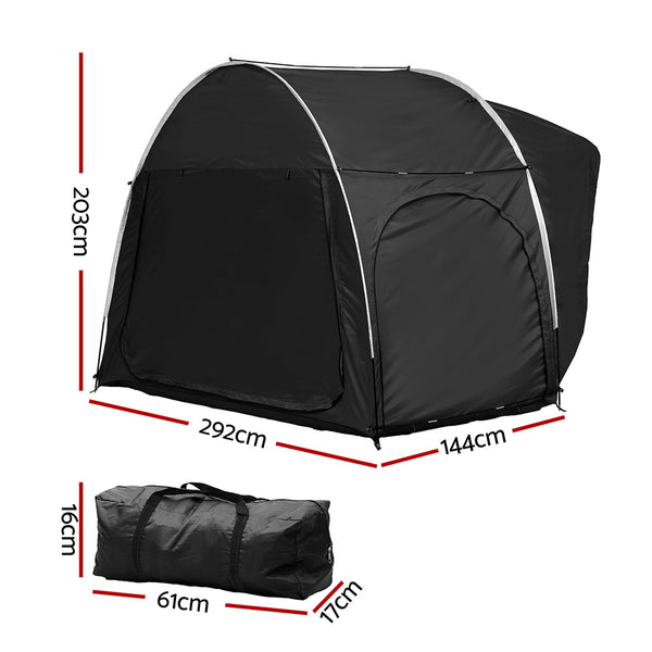 Weisshorn Camping Tent Car Suv Rear Hatchback Canopy Portable Outdoor Family Black Tents