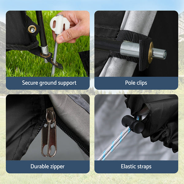 Weisshorn Camping Tent Car Suv Rear Hatchback Canopy Portable Outdoor Family Black Tents