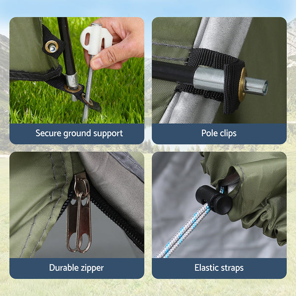 Weisshorn Camping Tent Car Suv Rear Hatchback Canopy Portable Outdoor Family Green Tents