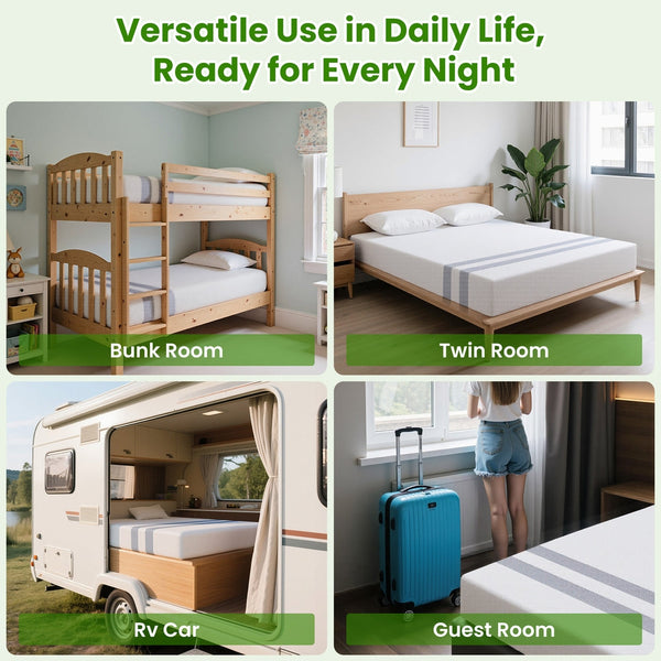 Bedstory Single Memory Foam Mattress 25Cm Cooling Gel Foam Mattress In A Box Medium Feel Mattresses