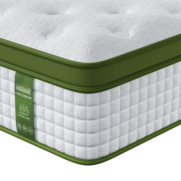 Bedstory 34Cm King Single Latex Hybrid Mattress Medium Firm 5 Zone Pocket Spring Bed For Pressure Relief Motion Isolation Mattresses