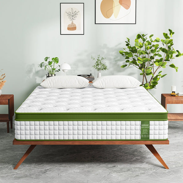 Bedstory 34Cm King Single Latex Hybrid Mattress Medium Firm 5 Zone Pocket Spring Bed For Pressure Relief Motion Isolation Mattresses