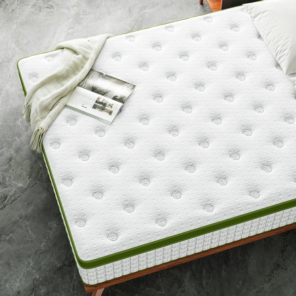 Bedstory 34Cm King Single Latex Hybrid Mattress Medium Firm 5 Zone Pocket Spring Bed For Pressure Relief Motion Isolation Mattresses