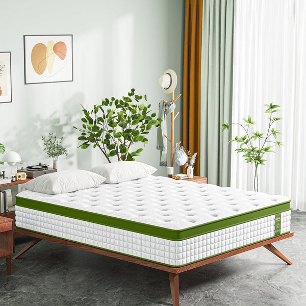 Bedstory 34Cm King Single Latex Hybrid Mattress Medium Firm 5 Zone Pocket Spring Bed For Pressure Relief Motion Isolation Mattresses