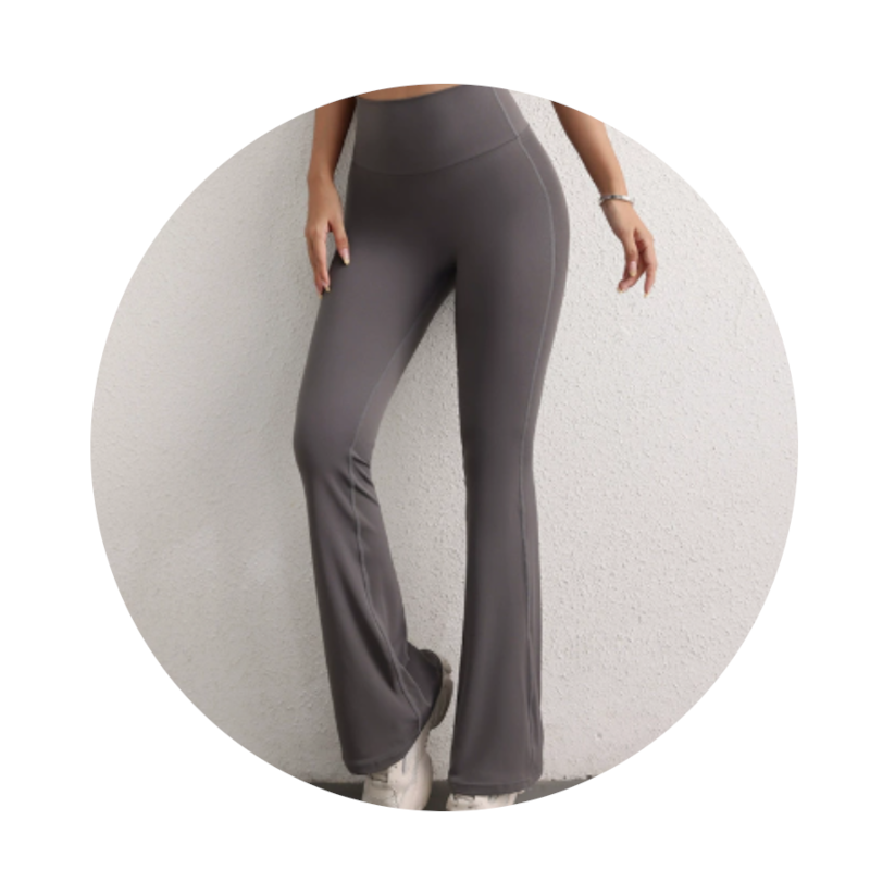 Xl Grey High Waist Flare Yoga Pants Women's Bootcut Leggings Peach Lift Quick Dry Workout & Fitness Women Leggings