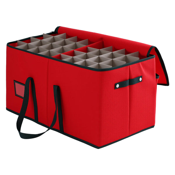 Jingle Jollys Christmas Baubles Storage Box 128 Slots Decor Ornaments Container Storage Bags
