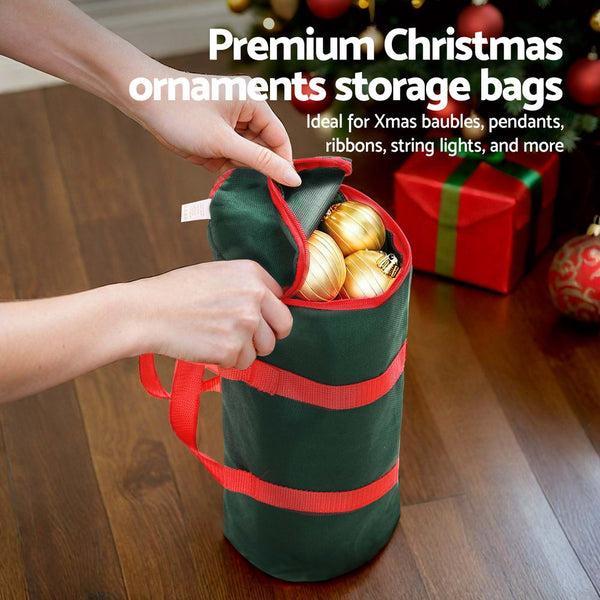 Jingle Jollys Christmas Baubles Storage Bag Xmas Ornaments Bag Container Green Storage Bags