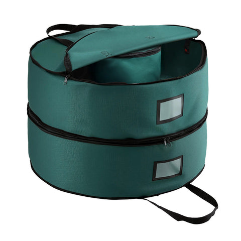 Jingle Jollys Christmas Garland Wreath Storage Bag 2 Tier Ornaments Holder 60Cm Storage Bags