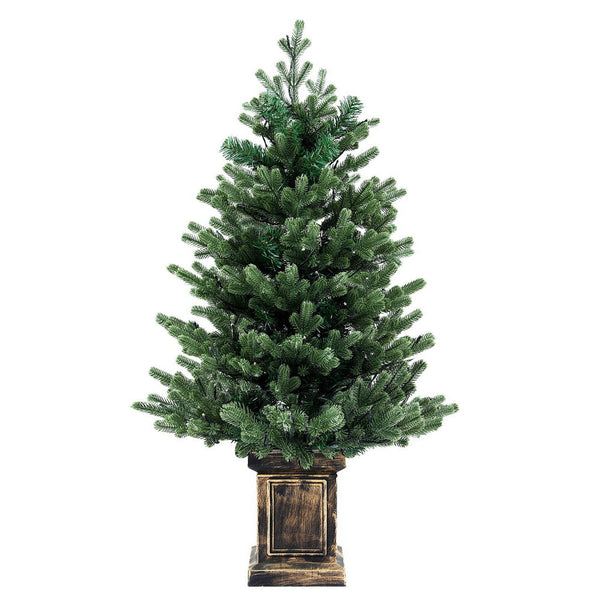 Jingle Jollys Christmas Tree 1.2M Led Potted Xmas Party Decor 8 Light Modes Seasonal Decorations