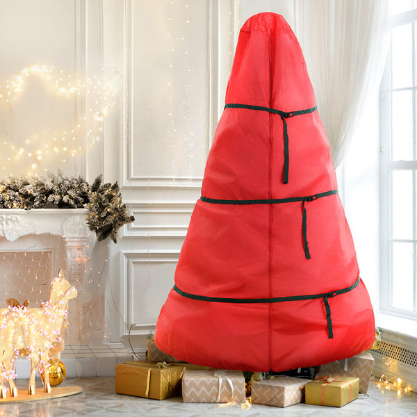 Jingle Jollys Christmas Tree Storage Bag Fits Up To 8Ft Xmas Zipper Red Storage Bags