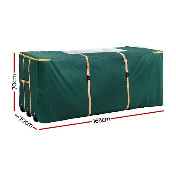 Jingle Jollys Christmas Tree Storage Bag Up To 10Ft Visible Handle Wheels Green Storage Bags