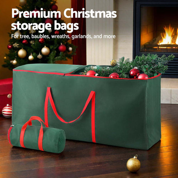 Jingle Jollys Christmas Tree Baubles Storage Bag Set Ornaments Container Box Storage Bags