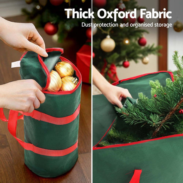Jingle Jollys Christmas Tree Baubles Storage Bag Set Ornaments Container Box Storage Bags