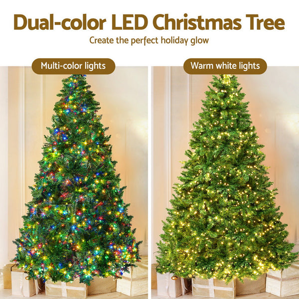 Jingle Jollys Christmas Tree 2.1M Xmas Decoration 8 Light Mode Multi Colour Seasonal Decorations