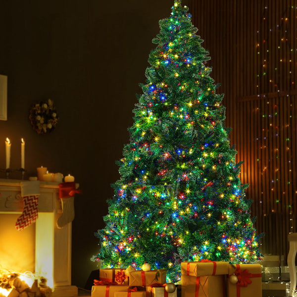 Jingle Jollys Christmas Tree 2.1M Xmas Decoration 8 Light Mode Multi Colour Seasonal Decorations