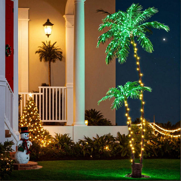 Jingle Jollys Christmas Tree 2.1M Led Lighted Xmas Palm Trees Party Decorations Seasonal Decorations
