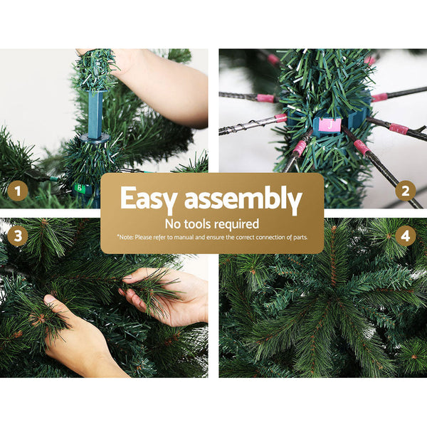 Jingle Jollys Christmas Tree 2.1M Xmas Decorations Pine Needles 1584 Tips Seasonal Decorations