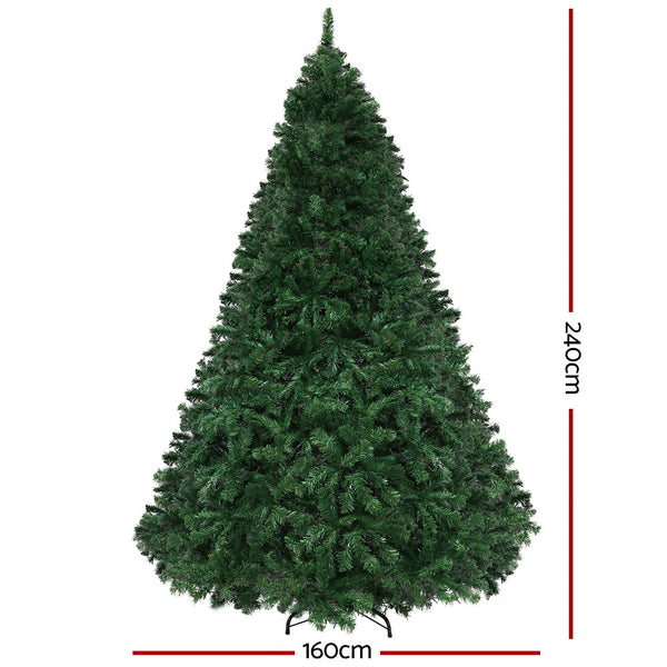 Jingle Jollys Christmas Tree 2.4M Xmas Decoration 8 Light Mode Multi Colour Seasonal Decorations