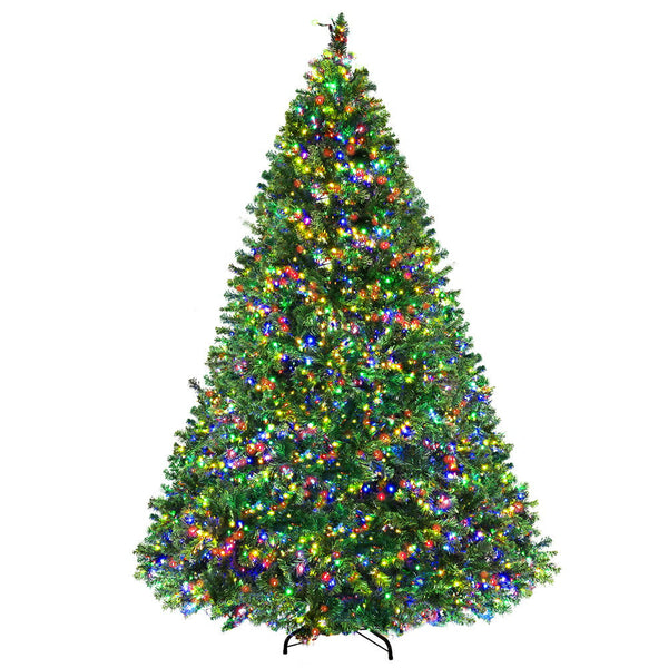 Jingle Jollys Christmas Tree 2.4M Xmas Decoration 8 Light Mode Multi Colour Seasonal Decorations