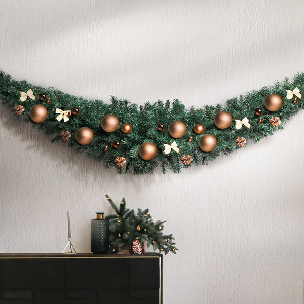 Jingle Jollys 2.1M Christmas Garland Xmas Decorations Green Wedding Party Seasonal Decorations