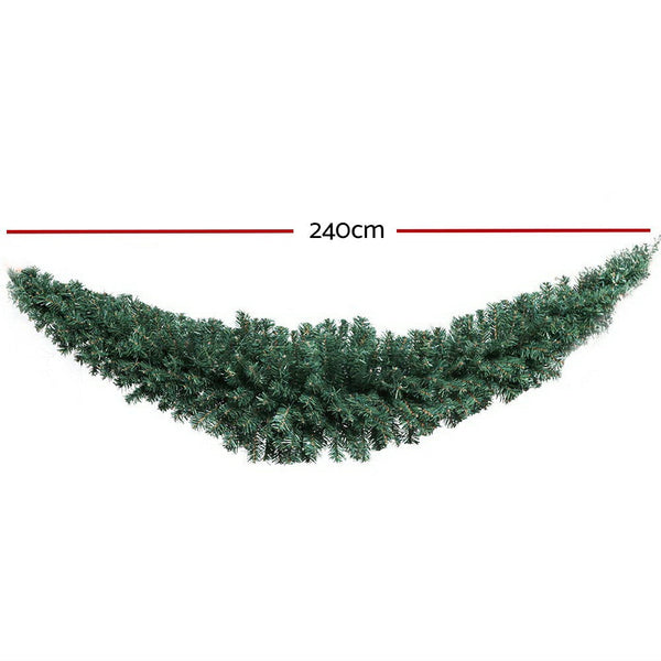 Jingle Jollys 2.4M Christmas Garland Xmas Decorations Green Wedding Party Seasonal Decorations