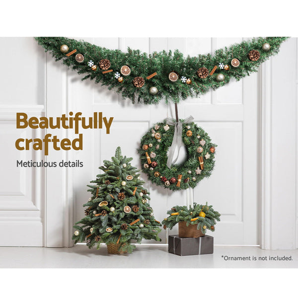 Jingle Jollys 2.4M Christmas Garland Xmas Decorations Green Wedding Party Seasonal Decorations