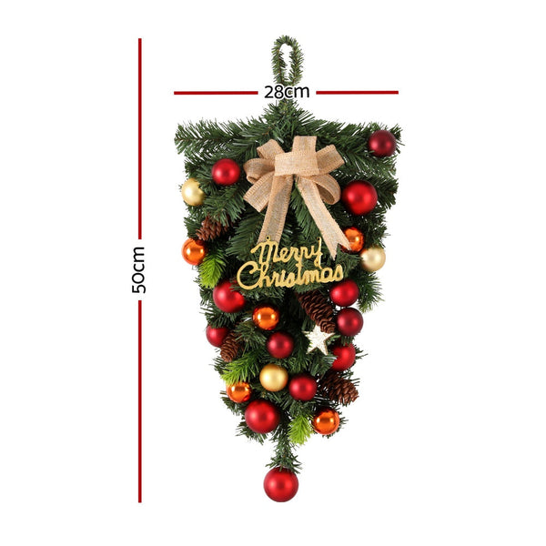 Jingle Jollys Hanging Christmas Garland 50Cm Ornaments Party Decorations Seasonal Decorations