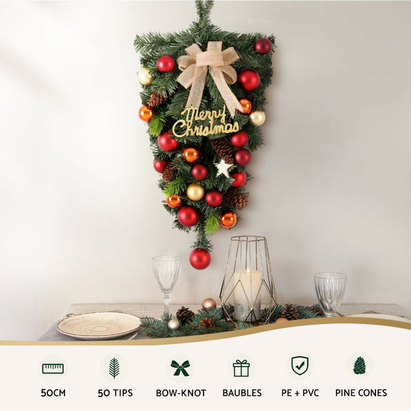 Jingle Jollys Hanging Christmas Garland 50Cm Ornaments Party Decorations Seasonal Decorations