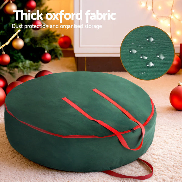 Jingle Jollys Christmas Garland Wreath Storage Bag Baubles Ornaments Container Storage Bags