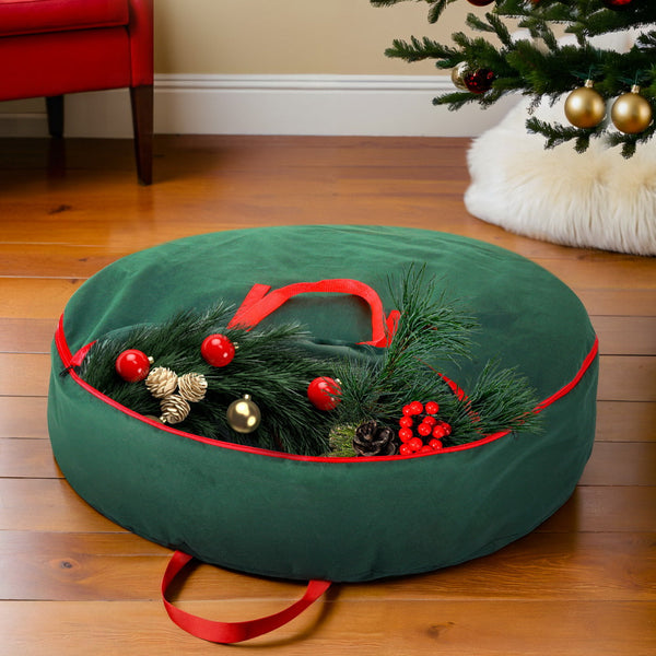 Jingle Jollys Christmas Garland Wreath Storage Bag Baubles Ornaments Container Storage Bags