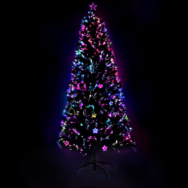 Jingle Jollys 2.1M Christmas Tree Optic Fibre Led Xmas Multi Colour Seasonal Decorations