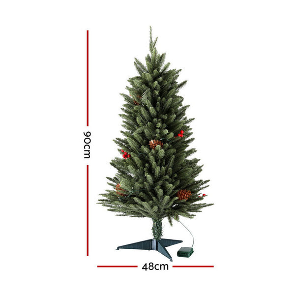 Jingle Jollys Mini Christmas Tree 90Cm Led Xmas Party Decorations Seasonal Decorations