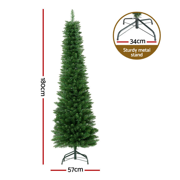 Jingle Jollys Christmas Tree 1.8M Pre Lit 200 Led Lights Xmas Decorations Seasonal Decorations