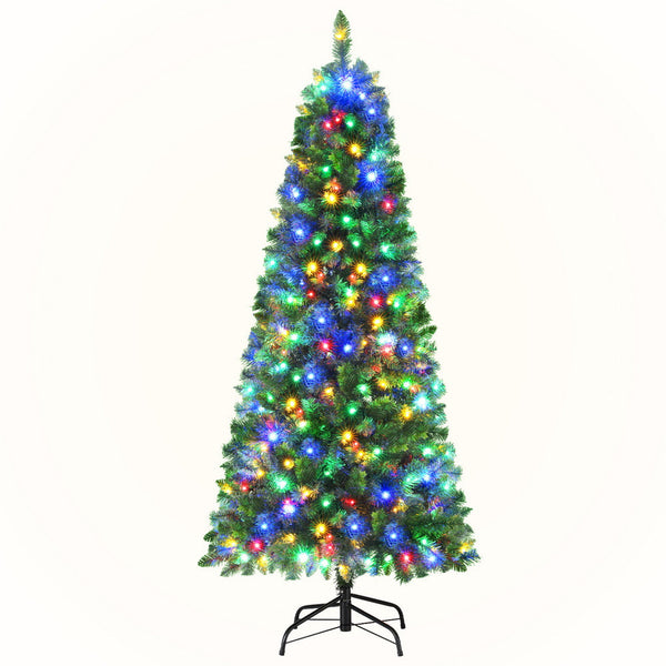 Jingle Jollys 1.8M Pre Lit Christmas Tree Mode Multi Colour 200 Led Light Xmas Seasonal Decorations