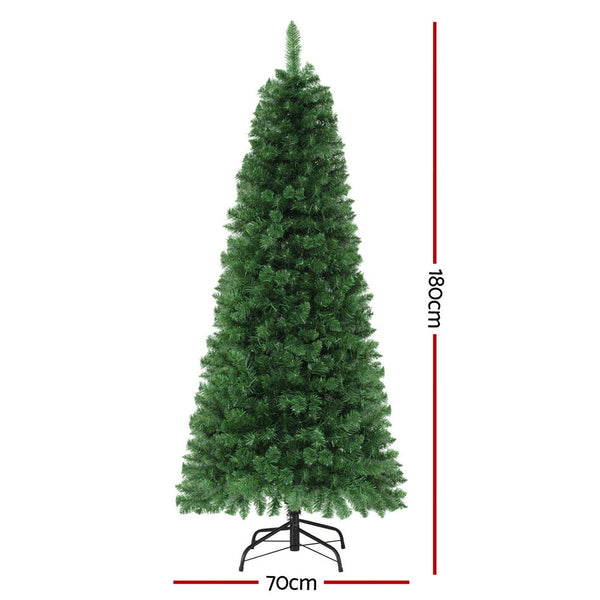 Jingle Jollys 1.8M Pre Lit Christmas Tree Mode Multi Colour 200 Led Light Xmas Seasonal Decorations
