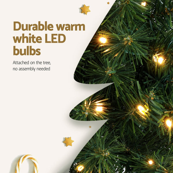 Jingle Jollys Christmas Tree 2.1M Corner Xmas Party Decorations 430 Tips Seasonal Decorations