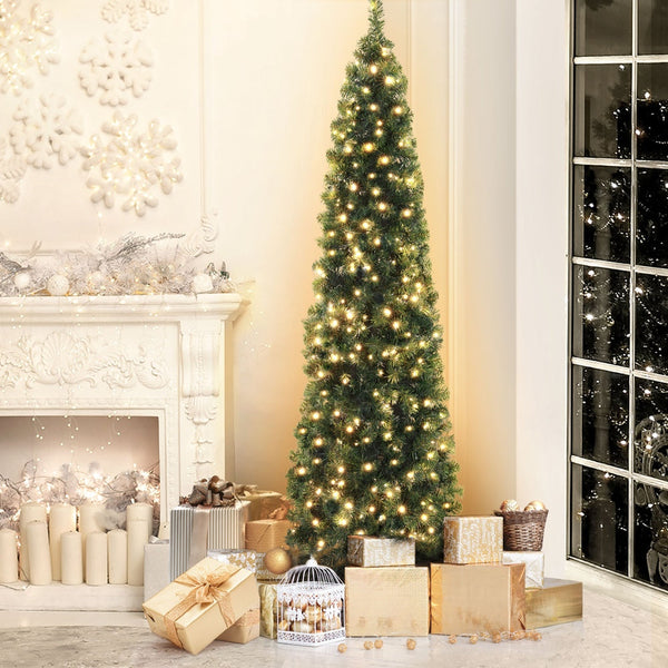 Jingle Jollys Christmas Tree 2.1M Corner Xmas Party Decorations 430 Tips Seasonal Decorations