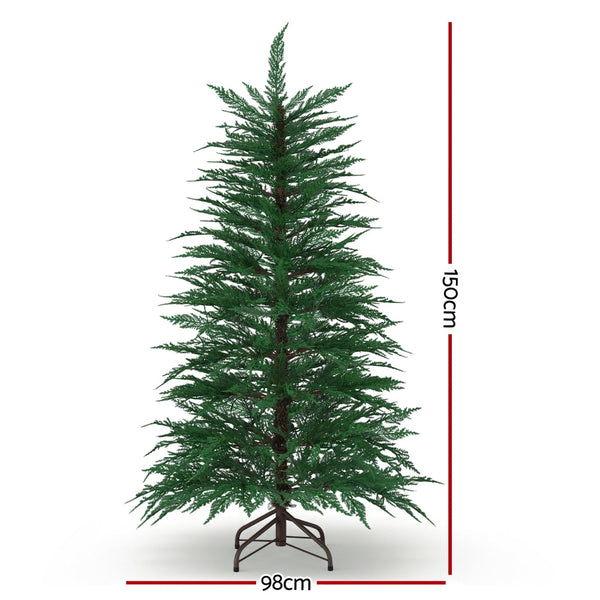 Jingle Jollys Christmas Tree 1.5M Led Xmas Tree Sparse 263 Tips Party Decoration Seasonal Decorations