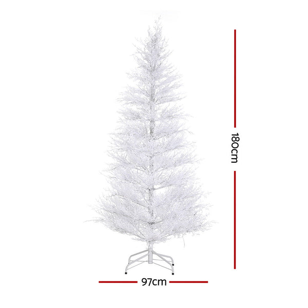 Jingle Jollys 1.8M Led Christmas Tree Modes Adjustable Multi Color Light Snowy Seasonal Decorations