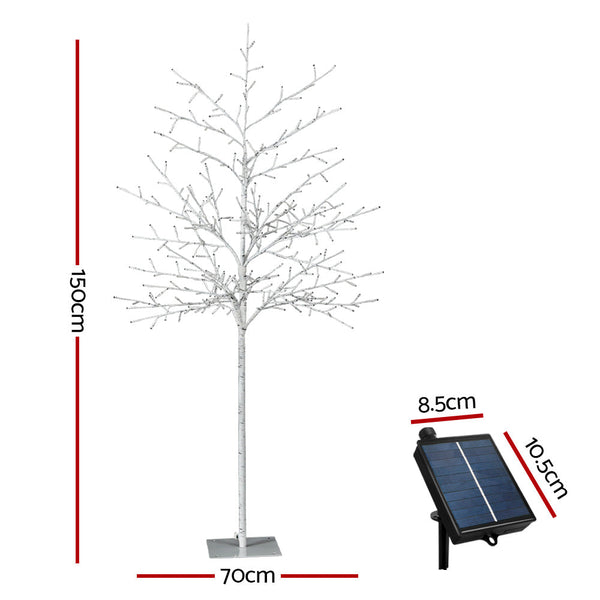 1.5M Christmas Tree 304 Led Solar Jingle Jollys Seasonal Decorations