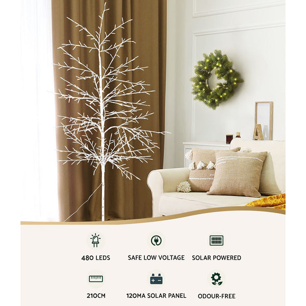 2.1M Christmas Tree 480 Led Solar Jingle Jollys Seasonal Decorations