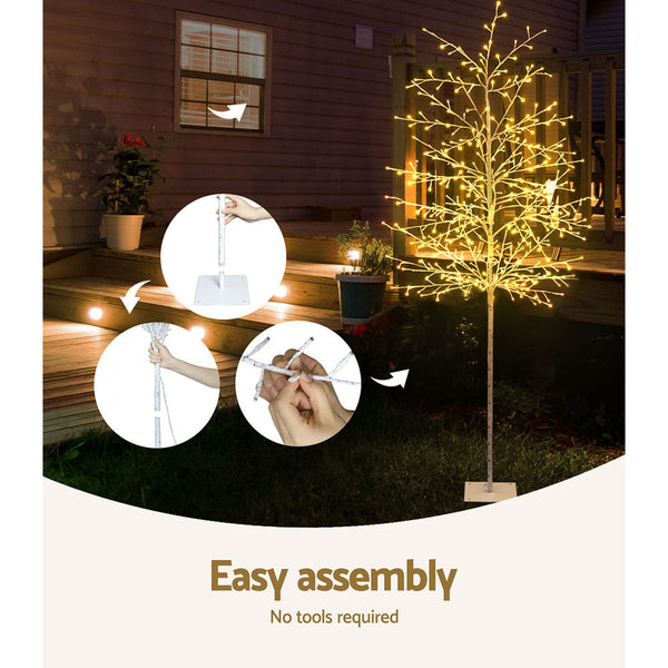 2.1M Christmas Tree 480 Led Solar Jingle Jollys Seasonal Decorations