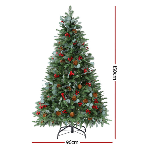 Jingle Jollys Christmas Tree 1.5M 160 Led Xmas Party Decorations 355 Tips Seasonal Decorations