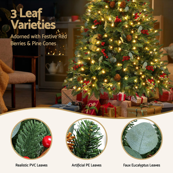 Jingle Jollys Christmas Tree 1.5M 160 Led Xmas Party Decorations 355 Tips Seasonal Decorations