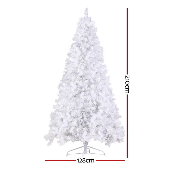 Jingle Jollys Christmas Tree 2.1M 500 Led Xmas Decorations White 1260 Tips Seasonal Decorations