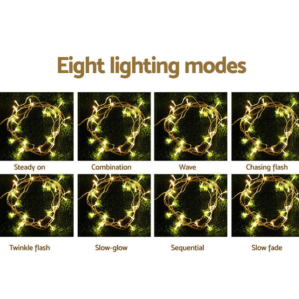 3X6m Christmas Lights Curtain Warm White 600 Led Jingle Jollys Seasonal Decorations